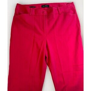 Talbots Hampshire Ankle Pants Women's 12 Pink Stretch Fabric Slim Leg Mid Rise